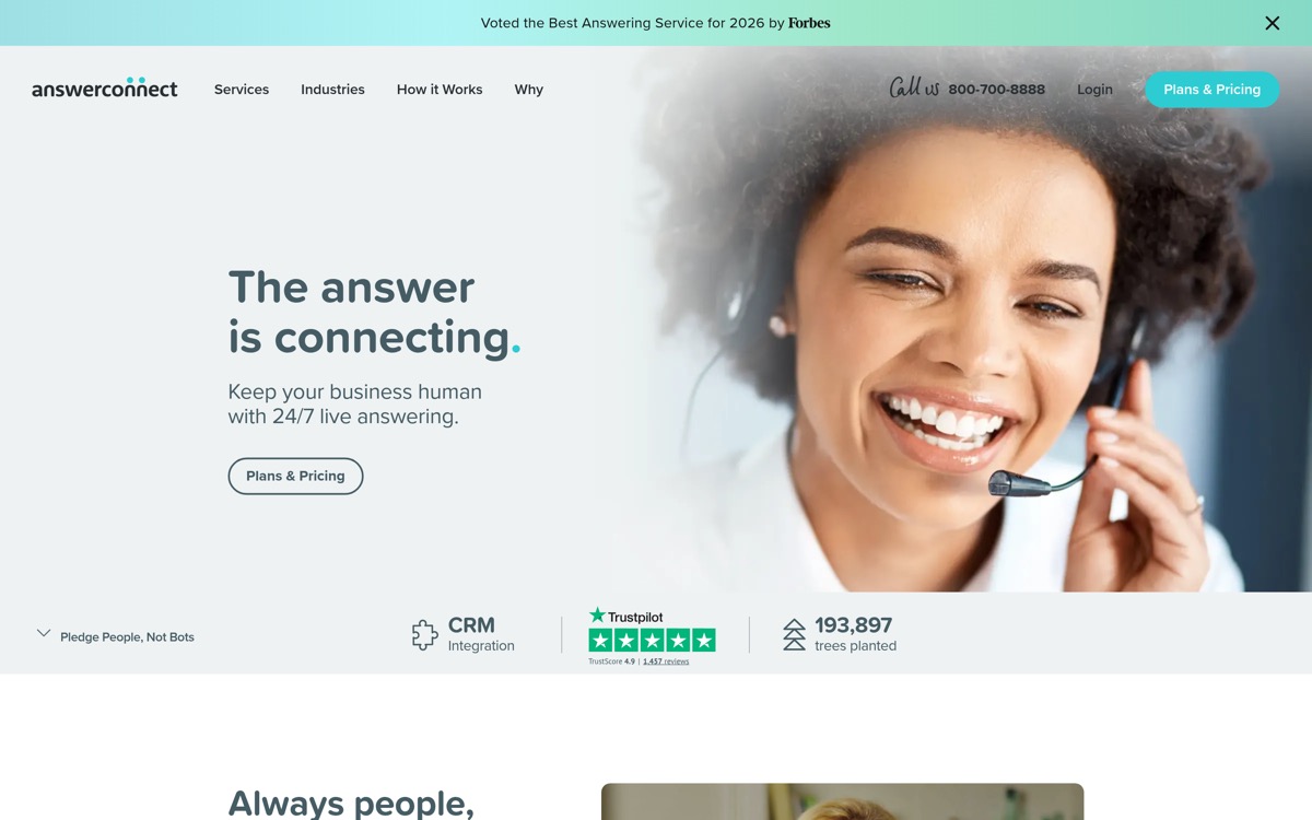 AnswerConnect homepage