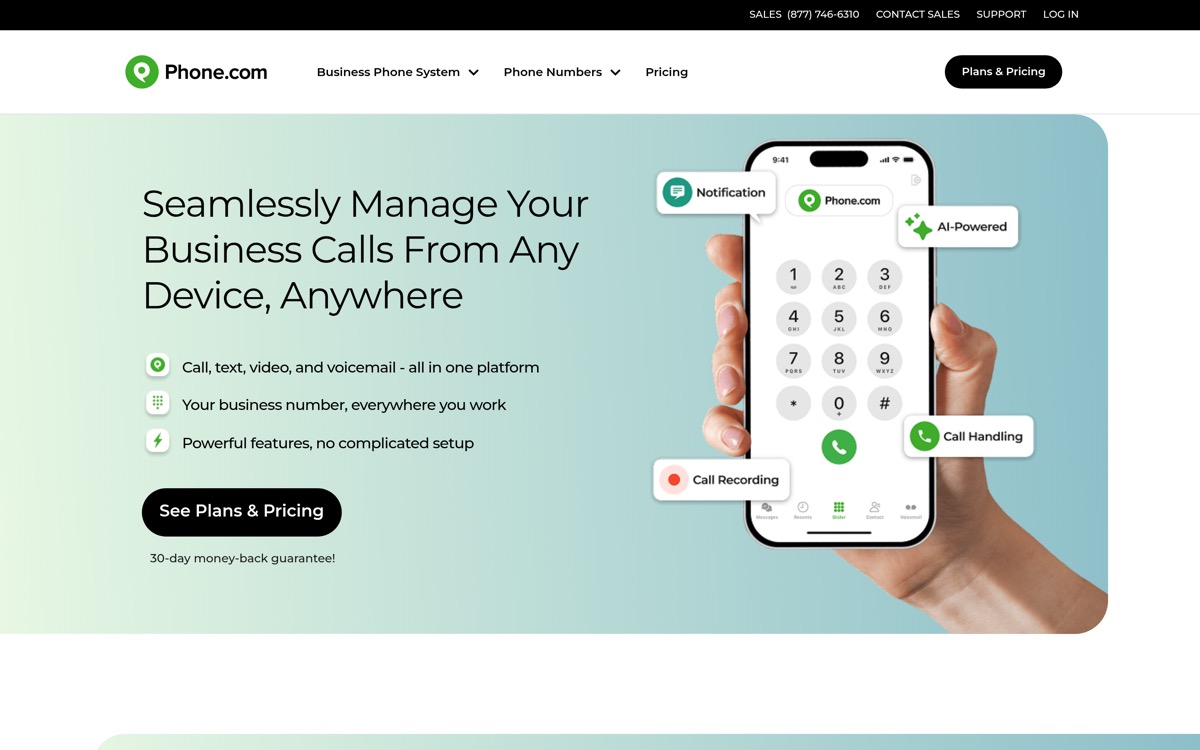 Phone.com homepage